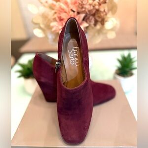 Franco Sarto Women's Burgundy Heeled Boots